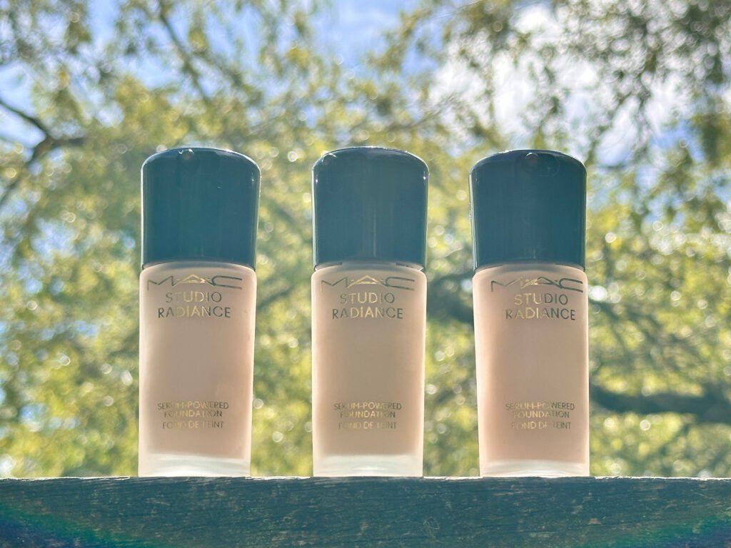 3 different shades of MAC studio radiance serum foundation