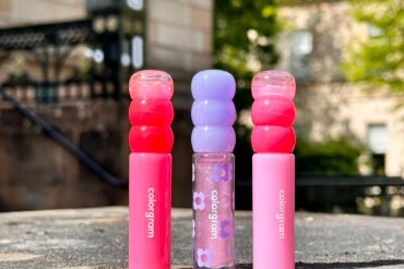 Colorgram fruity water tints for lips in sulking watermelon, dainty cherry and clear gloss